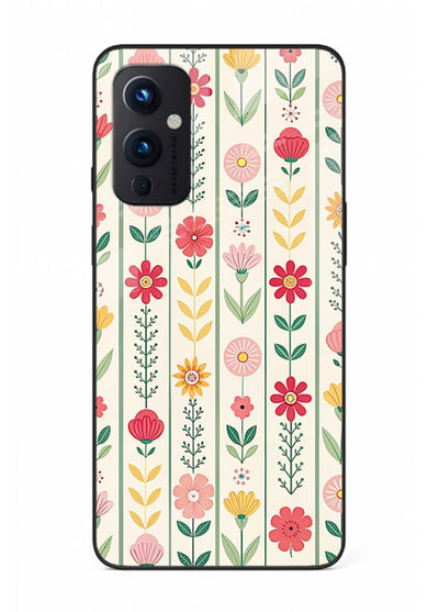 Scandinavian Simple Floral minimal Scandinavian floral pattern OnePlus 9 Pro glass back cover