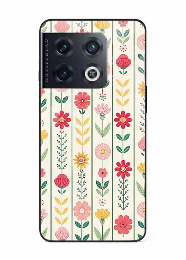 Scandinavian Simple Floral minimal Scandinavian floral pattern OnePlus 10 Pro glass back cover