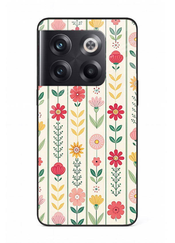 Scandinavian Simple Floral minimal Scandinavian floral pattern OnePlus 10T glass back cover