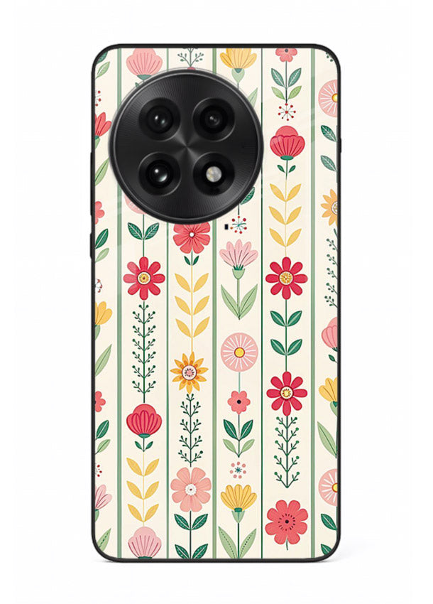 Scandinavian Simple Floral minimal Scandinavian floral pattern OnePlus 13R glass back cover