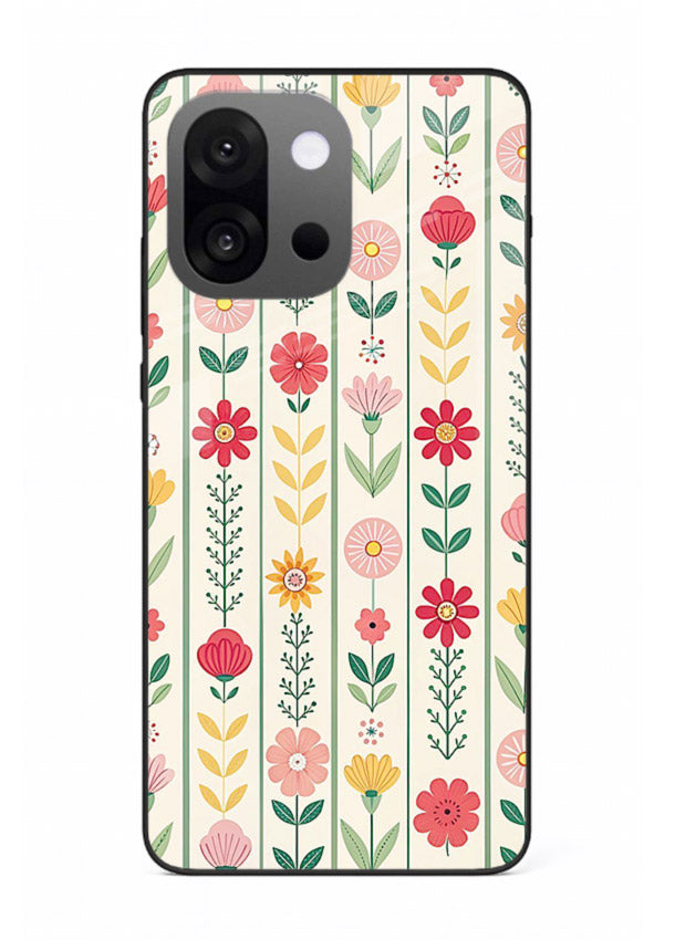 Scandinavian Simple Floral minimal Scandinavian floral pattern OnePlus 13s glass back cover