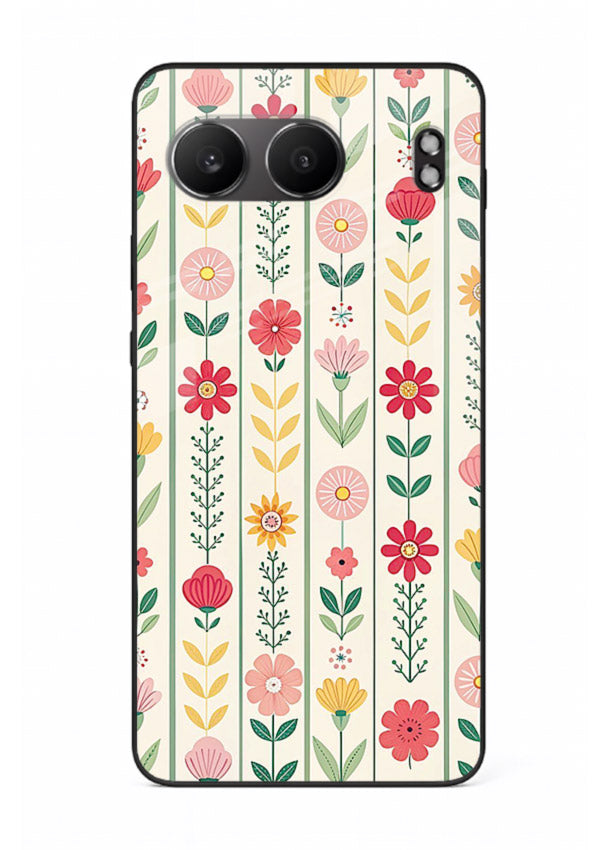 Scandinavian Simple Floral minimal Scandinavian floral pattern OnePlus Nord 4 glass back cover