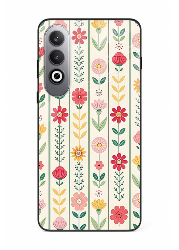 Scandinavian Simple Floral minimal Scandinavian floral pattern OnePlus Nord CE4 glass back cover