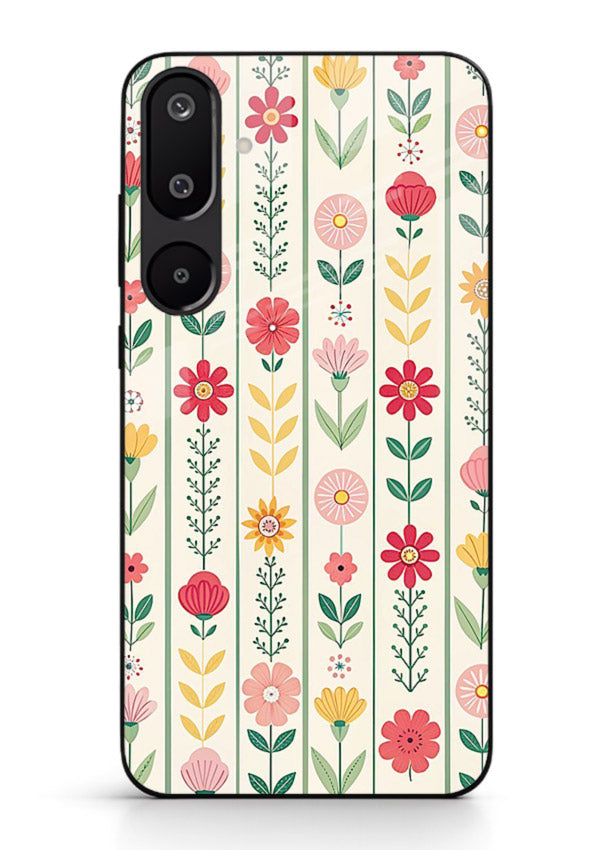 Scandinavian Simple Floral minimal Scandinavian floral pattern Samsung M16 5G glass back cover