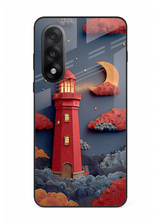 Scarlet Night Lighthouse red night lighthouse artwork OnePlus Nord 5 glass back cover