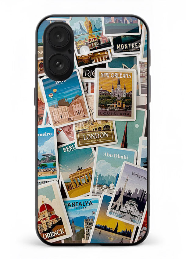 Scenic Travel Postcards artwork iphone 17 glass back cover