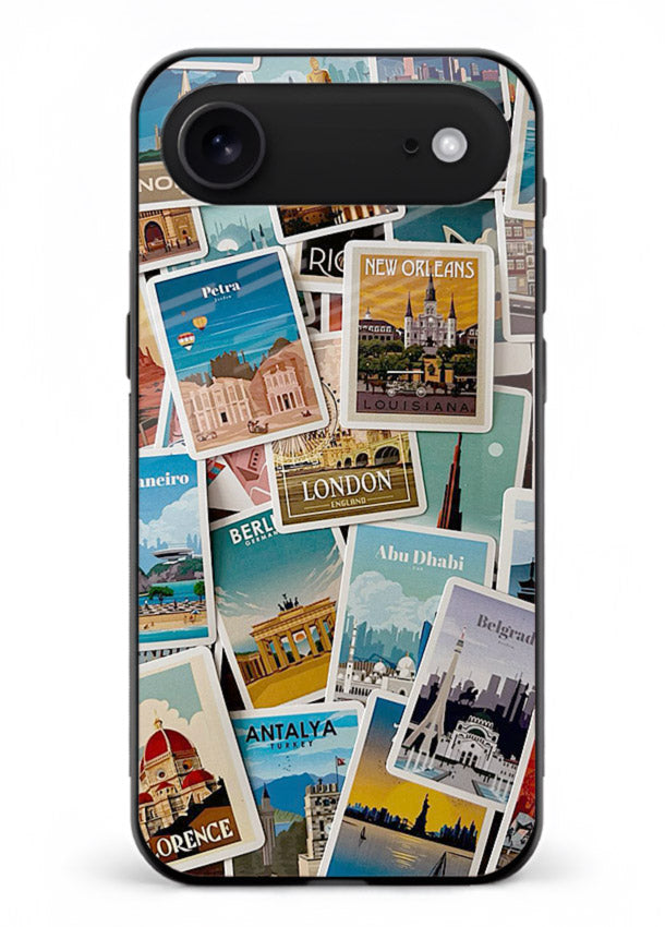 Scenic Travel Postcards artwork iphone 17 air glass back cover