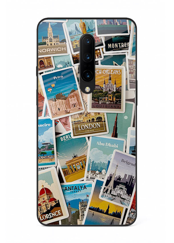 Scenic Travel Postcards artwork OnePlus 7T Pro glass back cover