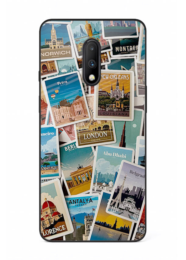 Scenic Travel Postcards artwork OnePlus 7 glass back cover
