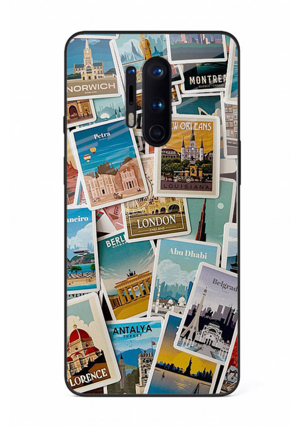 Scenic Travel Postcards artwork OnePlus 8 Pro glass back cover