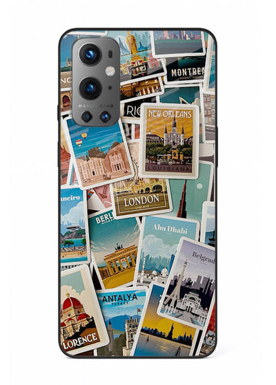 Scenic Travel Postcards artwork OnePlus 9 glass back cover