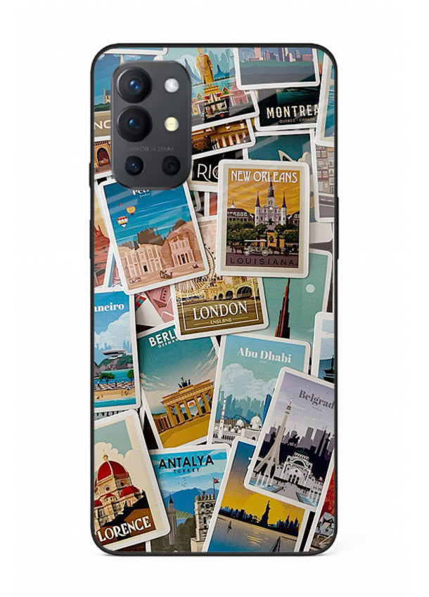 Scenic Travel Postcards artwork OnePlus 9R glass back cover