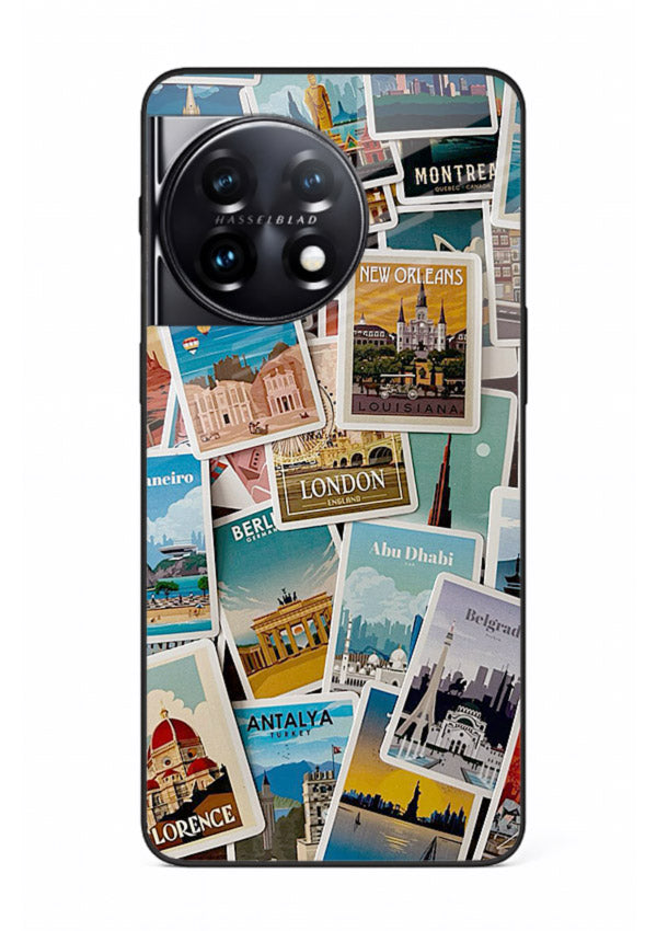 Scenic Travel Postcards artwork OnePlus 11R glass back cover
