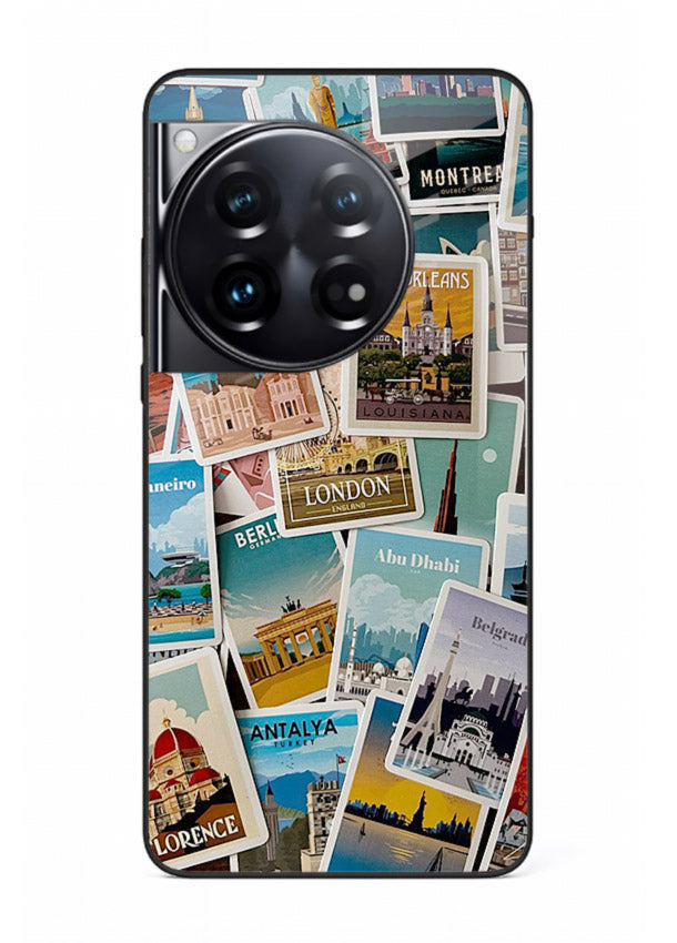 Scenic Travel Postcards artwork OnePlus 12 glass back cover