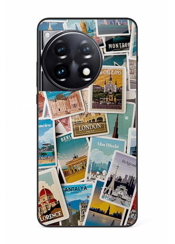 Scenic Travel Postcards artwork OnePlus 12R glass back cover