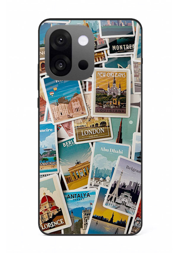 Scenic Travel Postcards artwork OnePlus 13s glass back cover