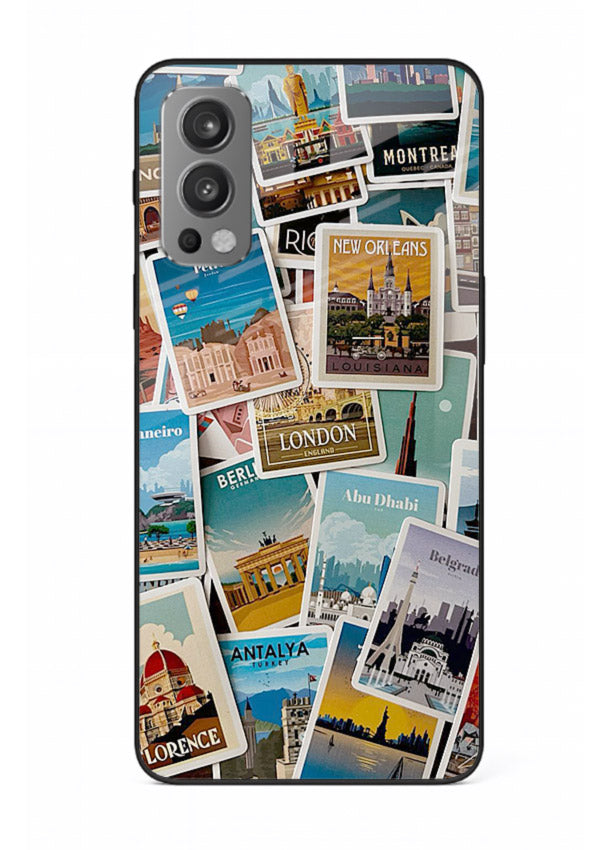 Scenic Travel Postcards artwork OnePlus Nord 2 glass back cover