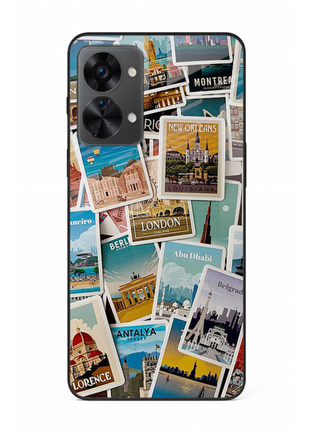 Scenic Travel Postcards artwork OnePlus Nord 2T glass back cover