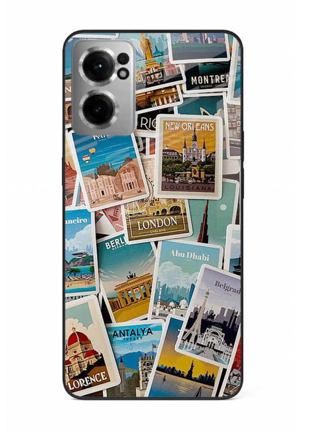 Scenic Travel Postcards artwork OnePlus Nord CE2 5G glass back cover