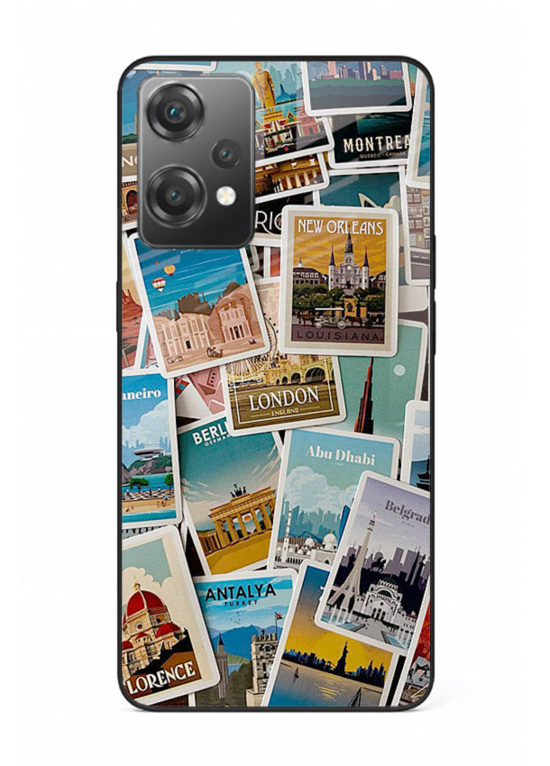 Scenic Travel Postcards artwork OnePlus Nord CE2 Lite 5G glass back cover