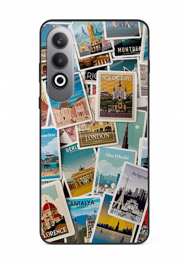 Scenic Travel Postcards artwork OnePlus Nord CE4 glass back cover