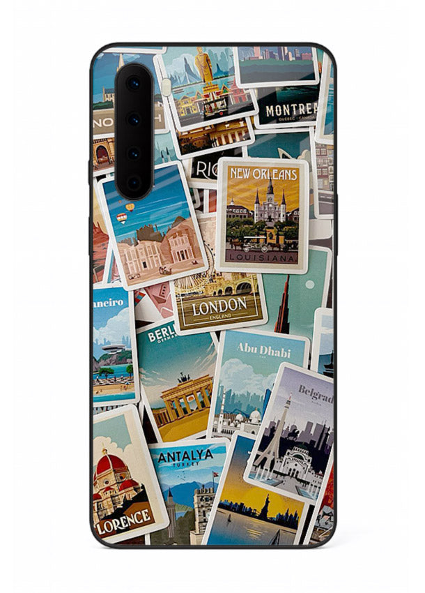 Scenic Travel Postcards artwork OnePlus Nord glass back cover