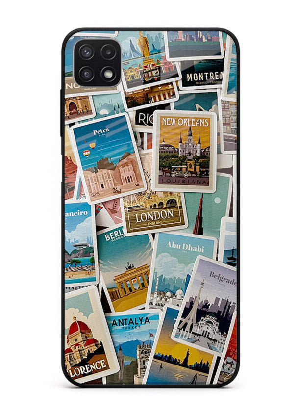 Scenic Travel Postcards artwork Samsung F42 5G glass back cover