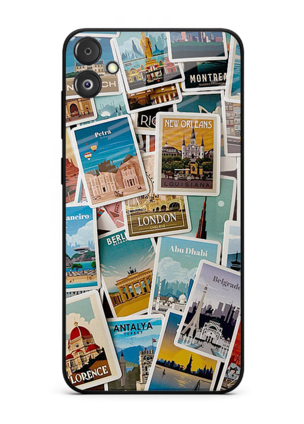 Scenic Travel Postcards artwork Samsung F14 5G glass back cover