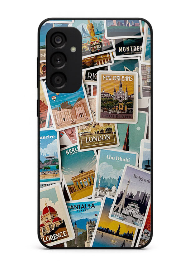Scenic Travel Postcards artwork Samsung M15 5G glass back cover