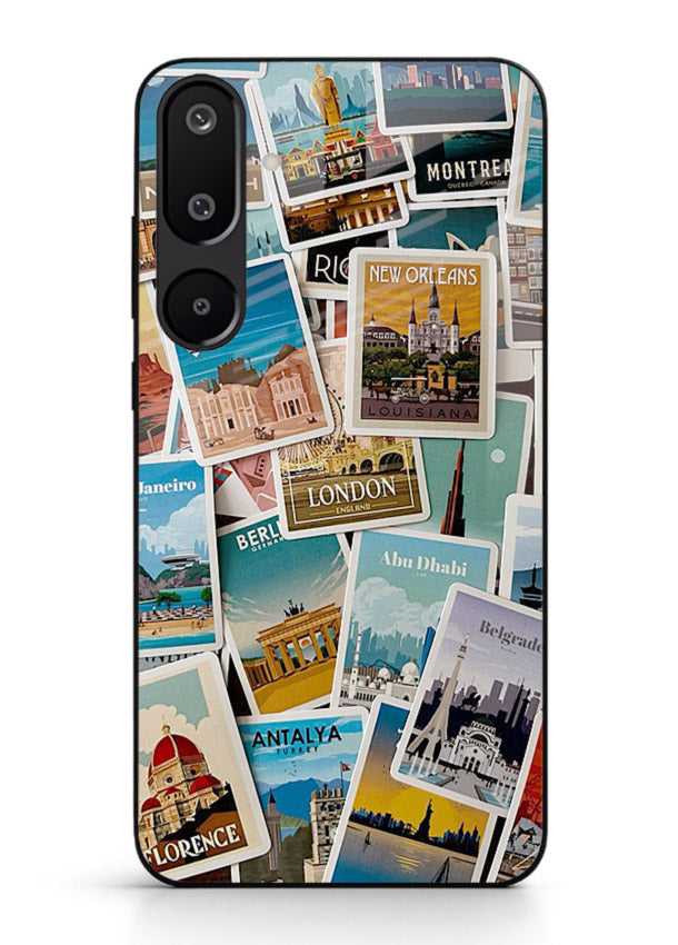 Scenic Travel Postcards artwork Samsung M16 5G glass back cover