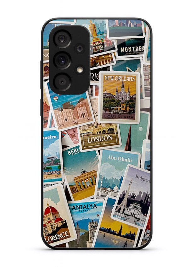 Scenic Travel Postcards artwork Samsung A33 5G glass back cover