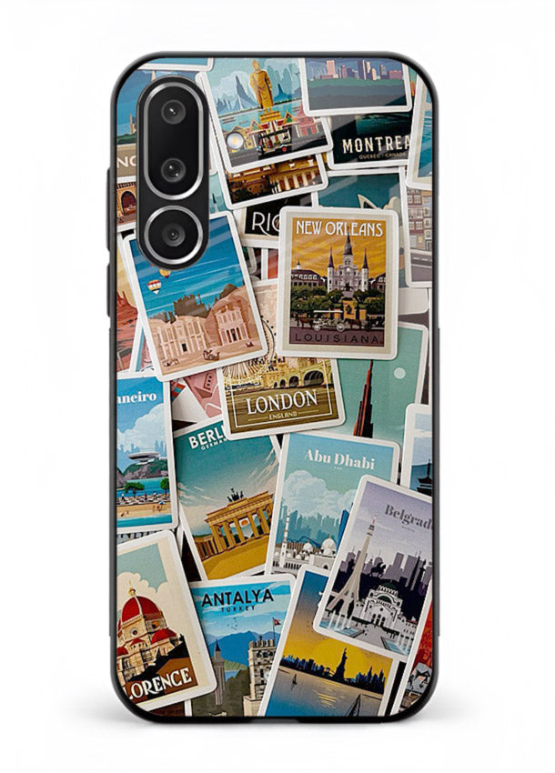 Scenic Travel Postcards artwork Samsung M56 5G glass back cover