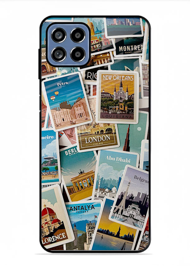 Scenic Travel Postcards artwork Samsung F22 4G glass back cover