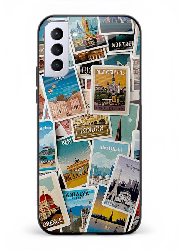 Scenic Travel Postcards artwork Samsung S21 FE glass back cover
