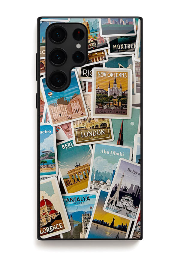 Scenic Travel Postcards artwork Samsung S23 Ultra glass back cover