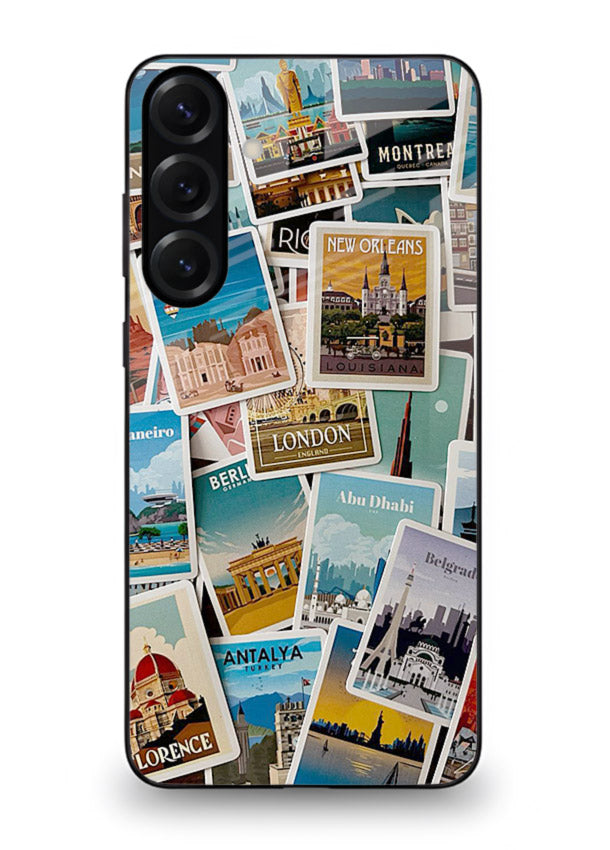 Scenic Travel Postcards artwork Samsung A35 5G glass back cover