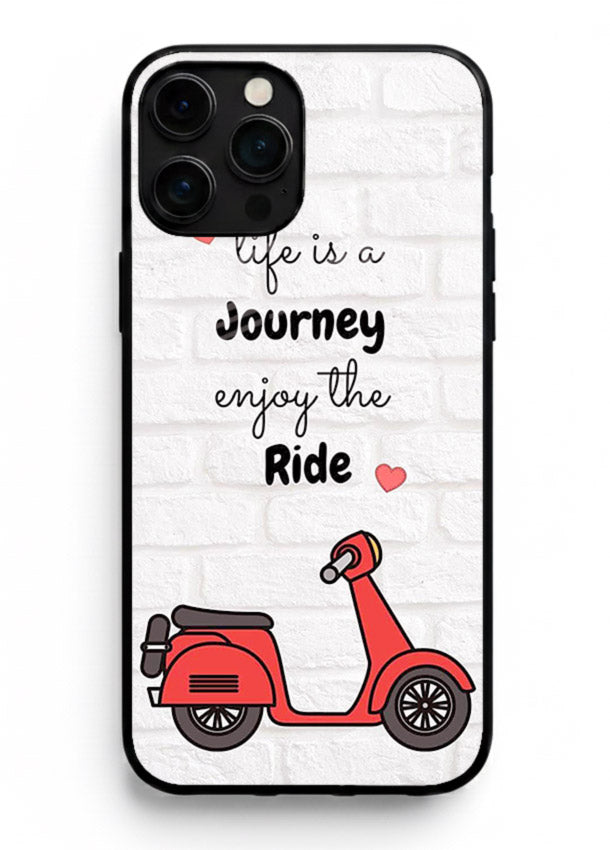 Scooter Travel Quote pastel artwork iphone 16 pro max glass back cover