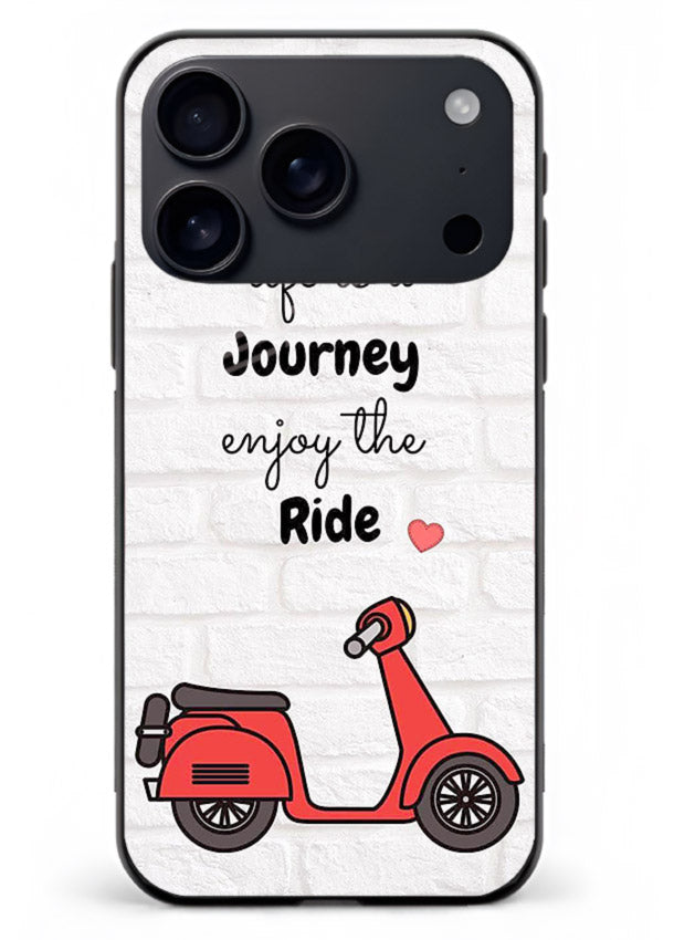 Scooter Travel Quote pastel artwork iphone 18 pro max glass back cover