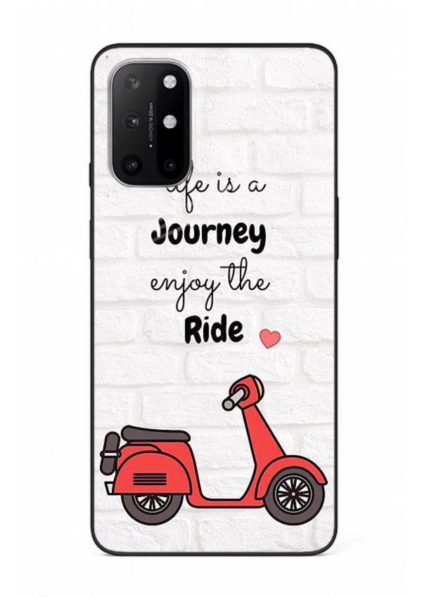 Scooter Travel Quote pastel artwork OnePlus 8T glass back cover