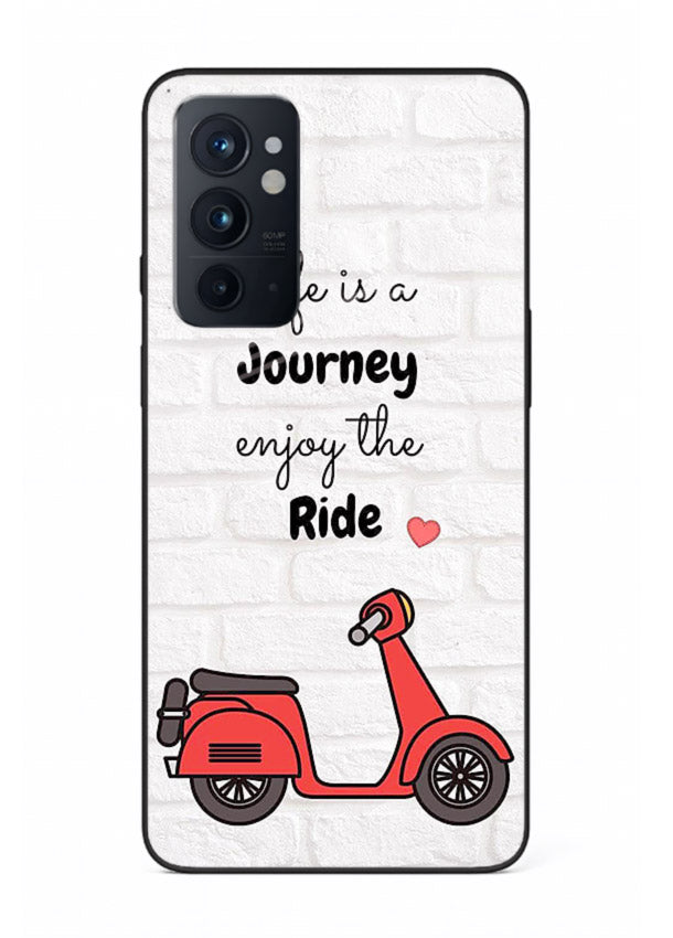 Scooter Travel Quote pastel artwork OnePlus 9RT glass back cover