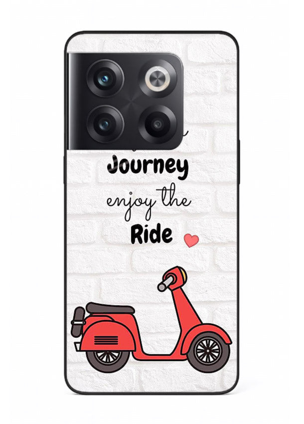 Scooter Travel Quote pastel artwork OnePlus 10T glass back cover