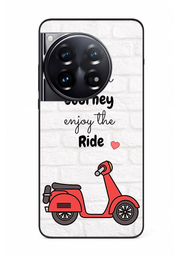 Scooter Travel Quote pastel artwork OnePlus 12 glass back cover