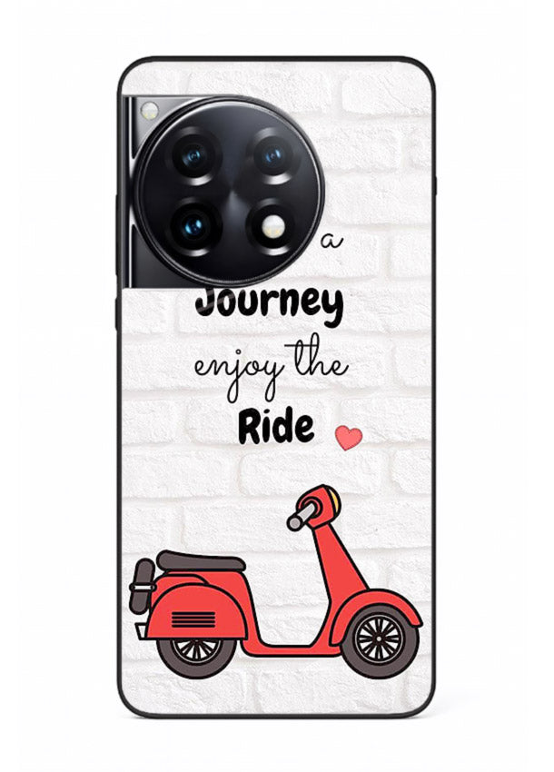 Scooter Travel Quote pastel artwork OnePlus 12R glass back cover