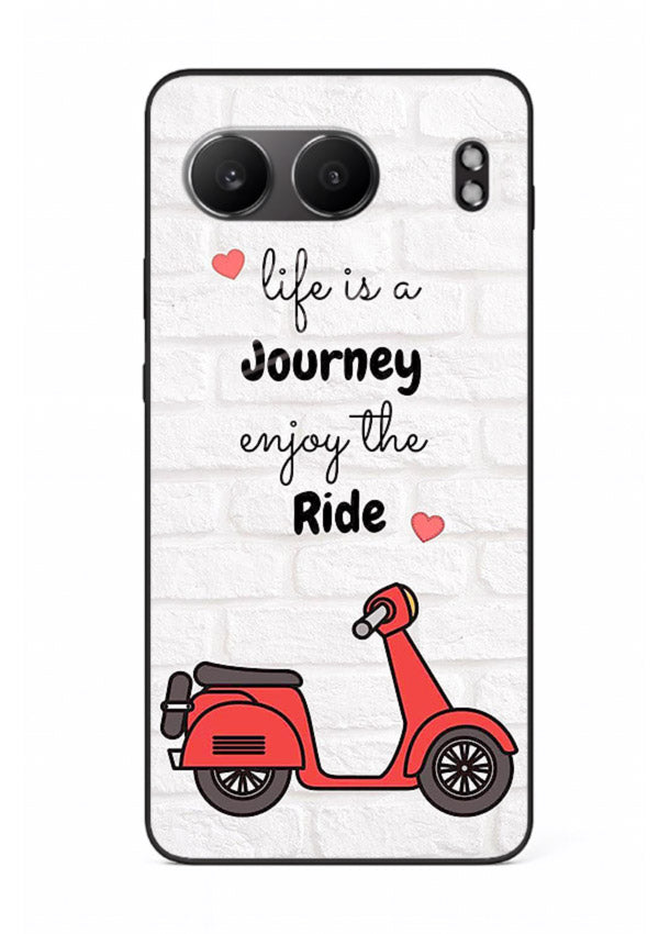 Scooter Travel Quote pastel artwork OnePlus Nord 4 glass back cover