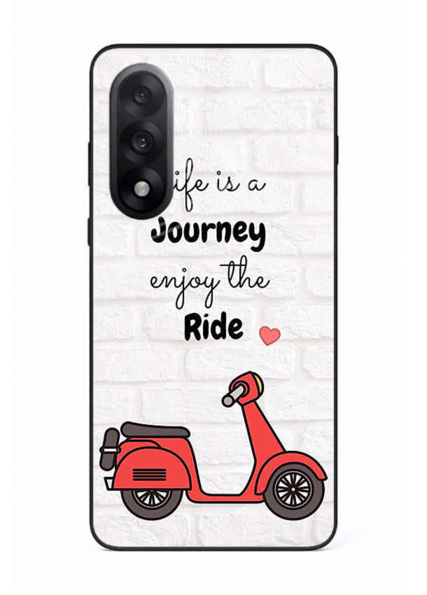 Scooter Travel Quote pastel artwork OnePlus Nord 5 glass back cover