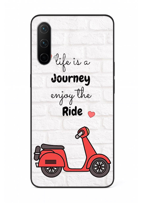 Scooter Travel Quote pastel artwork OnePlus Nord CE 5G glass back cover