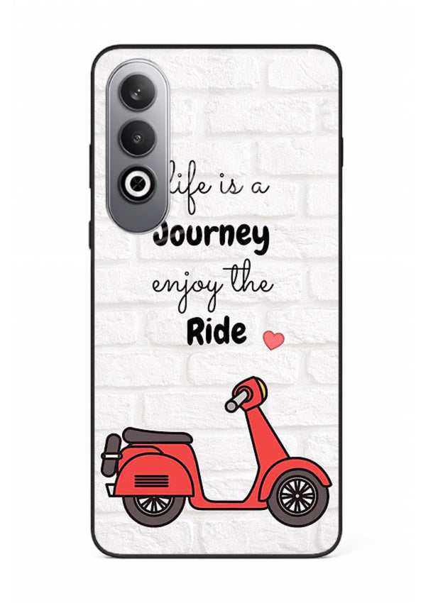 Scooter Travel Quote pastel artwork OnePlus Nord CE4 glass back cover