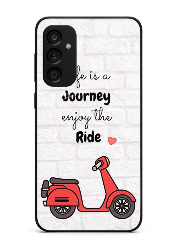 Scooter Travel Quote pastel artwork Samsung A15 5G glass back cover