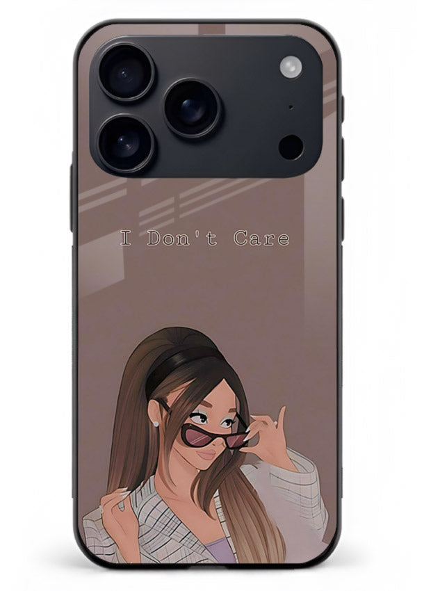Shades Girl Pose stylish portrait iphone 18 pro max glass back cover