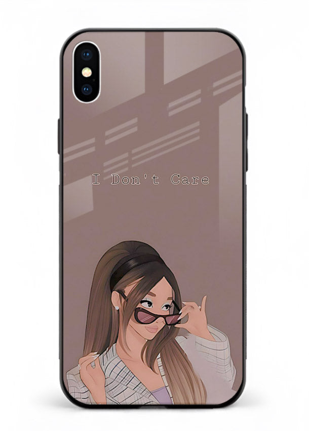 Shades Girl Pose stylish portrait iphone xs max glass back cover
